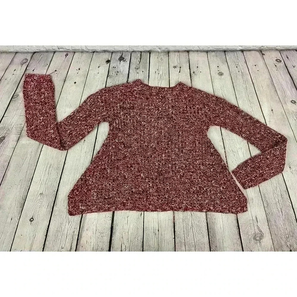 Rue 21 Red Pullover Sweater Small Knit Long Sleeve Ties Women's - Picture 5 of 14